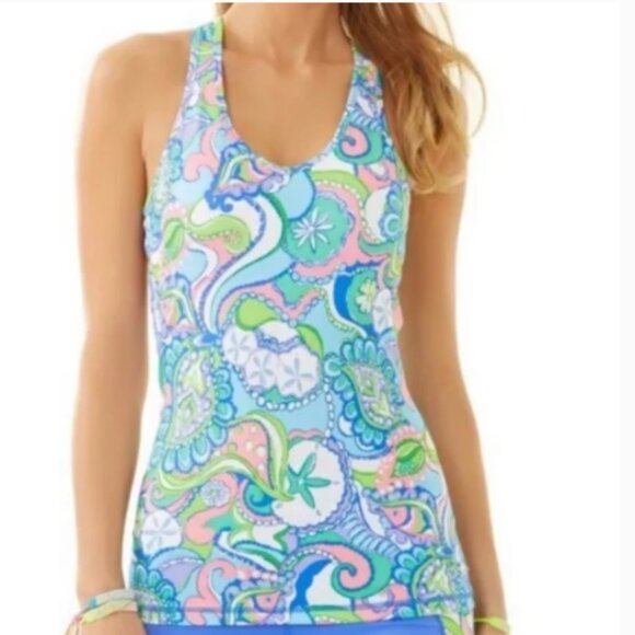 Lilly Pulitzer Tops - LILLY PULITZER Conch Republic Luxletic Weekender Tank Size M NWT